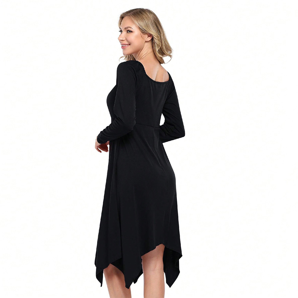 Women's Casual Maxi Midi High Waist Office Dress