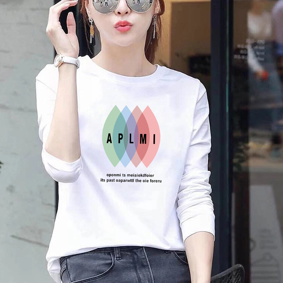 Womens Loose Fit Round Neck Long Sleeve T Shirt 95 Cotton Floral Print Plus Size Casual Spring Wear Wholesale