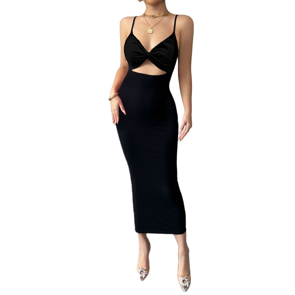 Elegant Sleeveless Slim Fit Long Dress for Women Summer