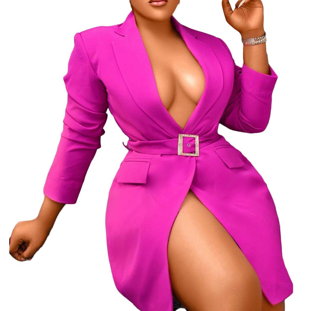 Plus Size Women's Business Suit Dress — Bodycon Fit, Elegant Design, Versatile Style — Spring Fall Wear — Wholesale Available