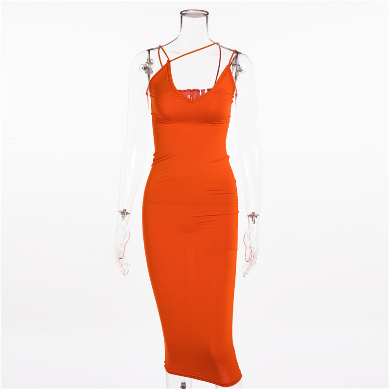 Summer Womens V Neck Backless Maxi Dress Solid Color Bodycon Fit Sleeveless Perfect for Casual Outings Wholesale