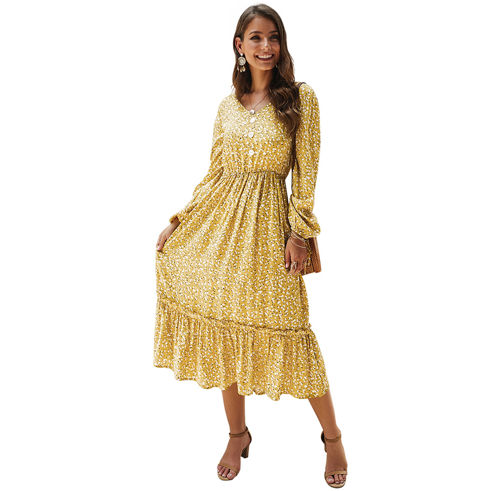 Elegant Long Sleeve Dress Stylish Design Spring Summer Collection Perfect for Casual or Formal Occasions Wholesale
