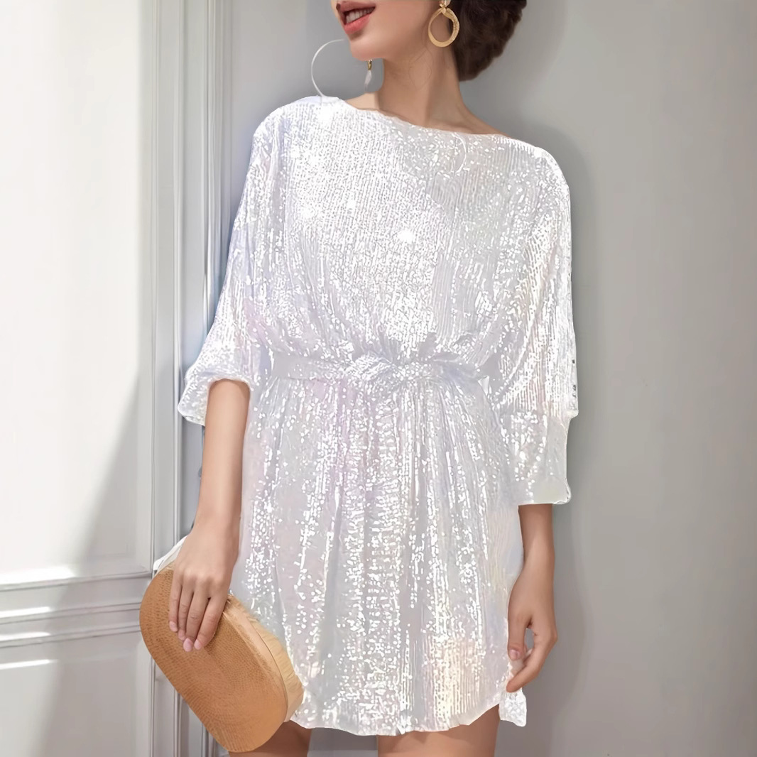 European and American Market Fashion Sequin Dress — Sparkling, Elegant, Party Wear — Perfect for Festivals and Celebrations —