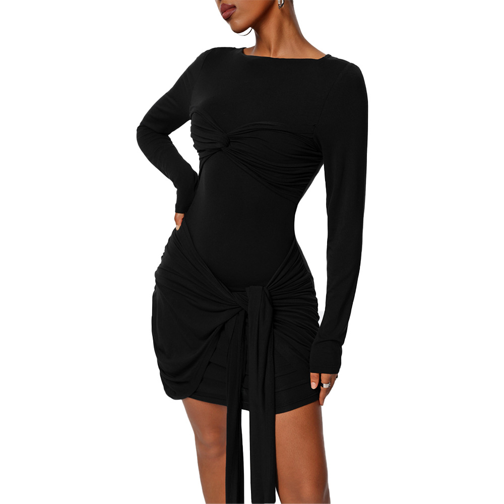 Women's Elegant Mini Pleated Dress