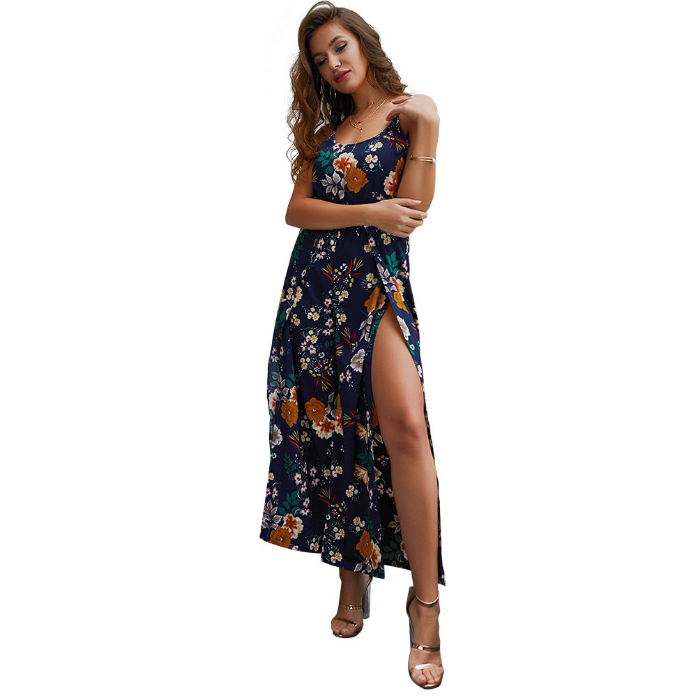 Floral Print Womens Jumpsuit Original Design Sleeveless Comfortable Fit Casual Wear Summer Collection Wholesale