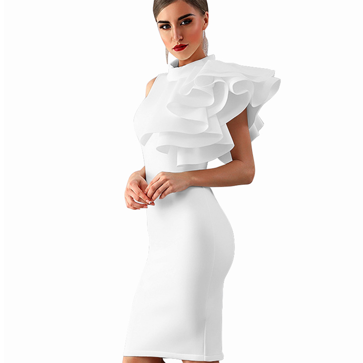 Sleeveless High Neck Bodycon Dress Elegant Party Wear Womens Fashion for Events Wholesale Available