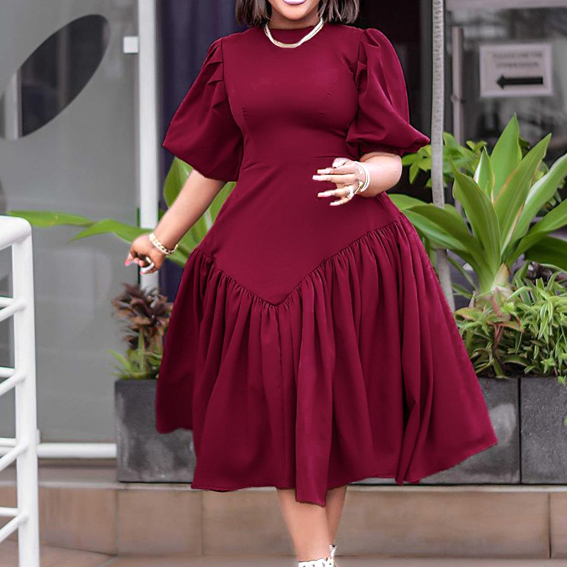 New Fashion Puff Sleeve Dress