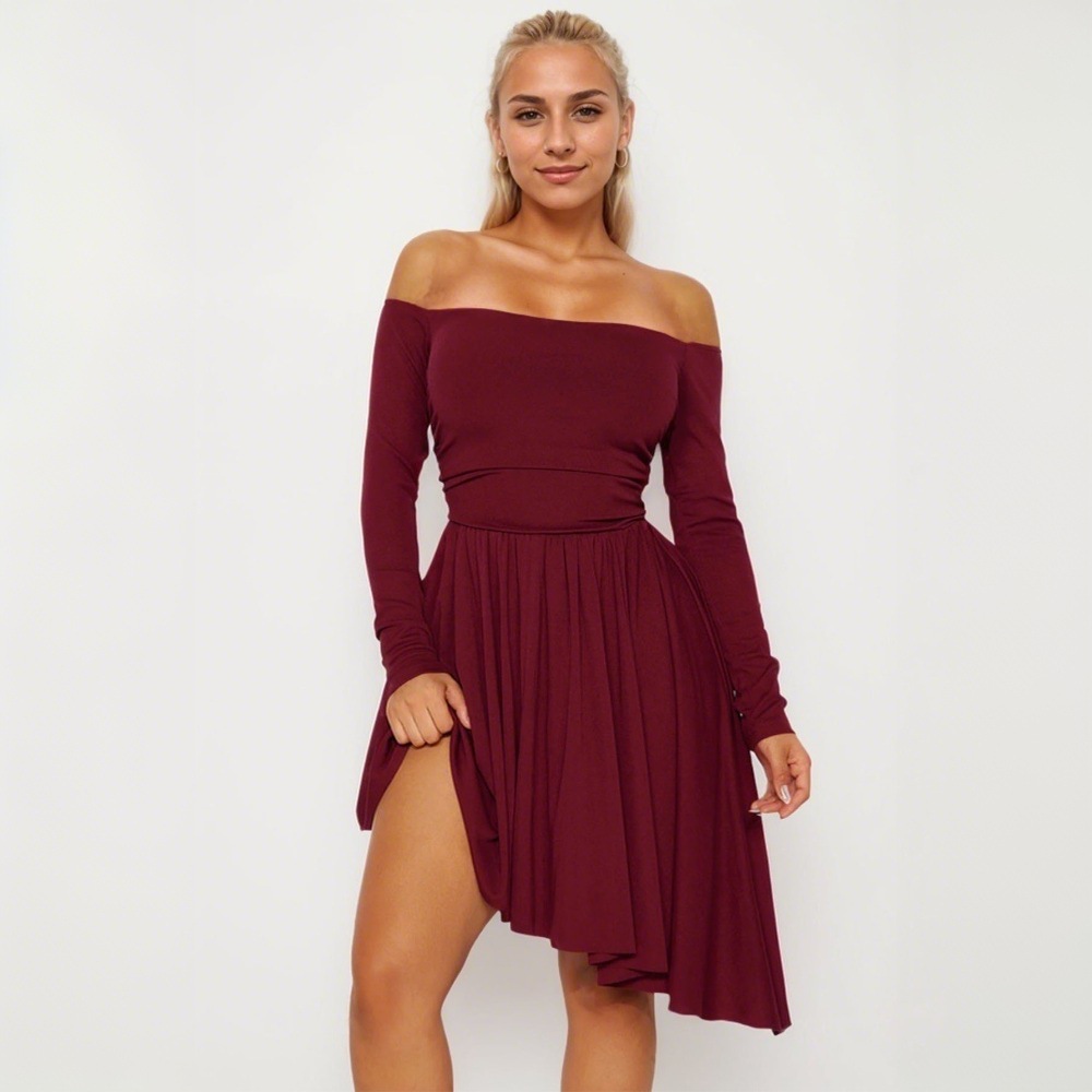 Women's Slim Fit Maxi Midi High Waist Dress