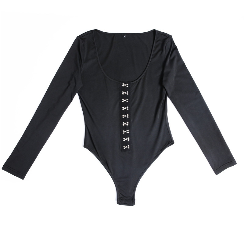 Womens Long Sleeve Bodysuit Sexy Deep V Neck Slim Fit Versatile Style Perfect for Spring Layering Wholesale