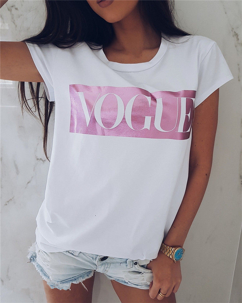 Summer Floral Print Short Sleeve T Shirt Round Neck Casual Style Comfortable Fabric Wholesale Available