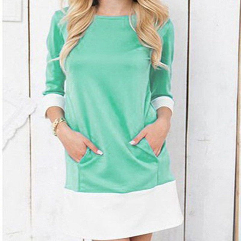 Slim Fit Short Dress Solid Color Spring Collection Elegant Style Wholesale Available custom packaging