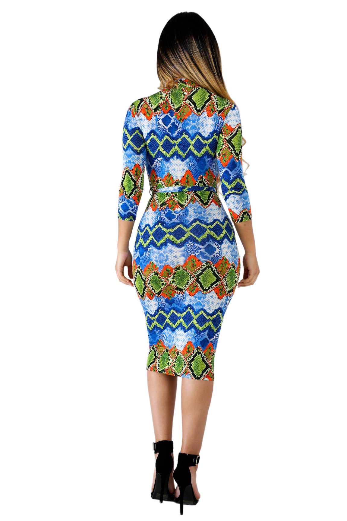 V Neck Pencil Dress Spring Collection Elegant Style Milk Silk Fabric Comfortable Fit Wholesale Available