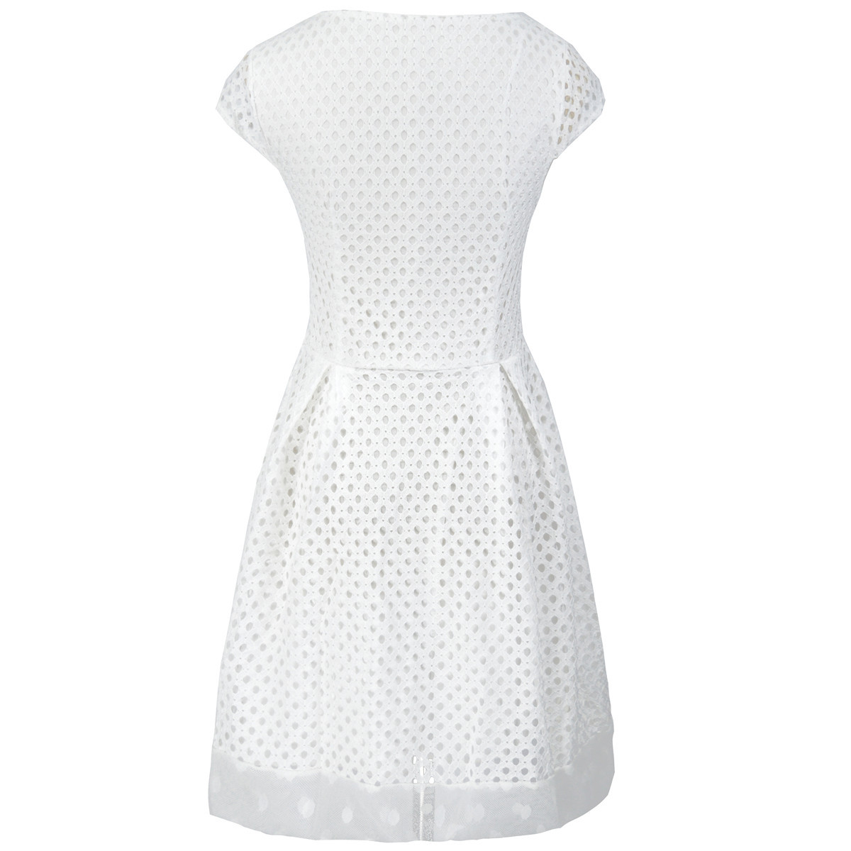 Lace Hollow Out Dress Slim Fit Sweet Style Short Sleeve Perfect for Casual Occasions Ready to Ship