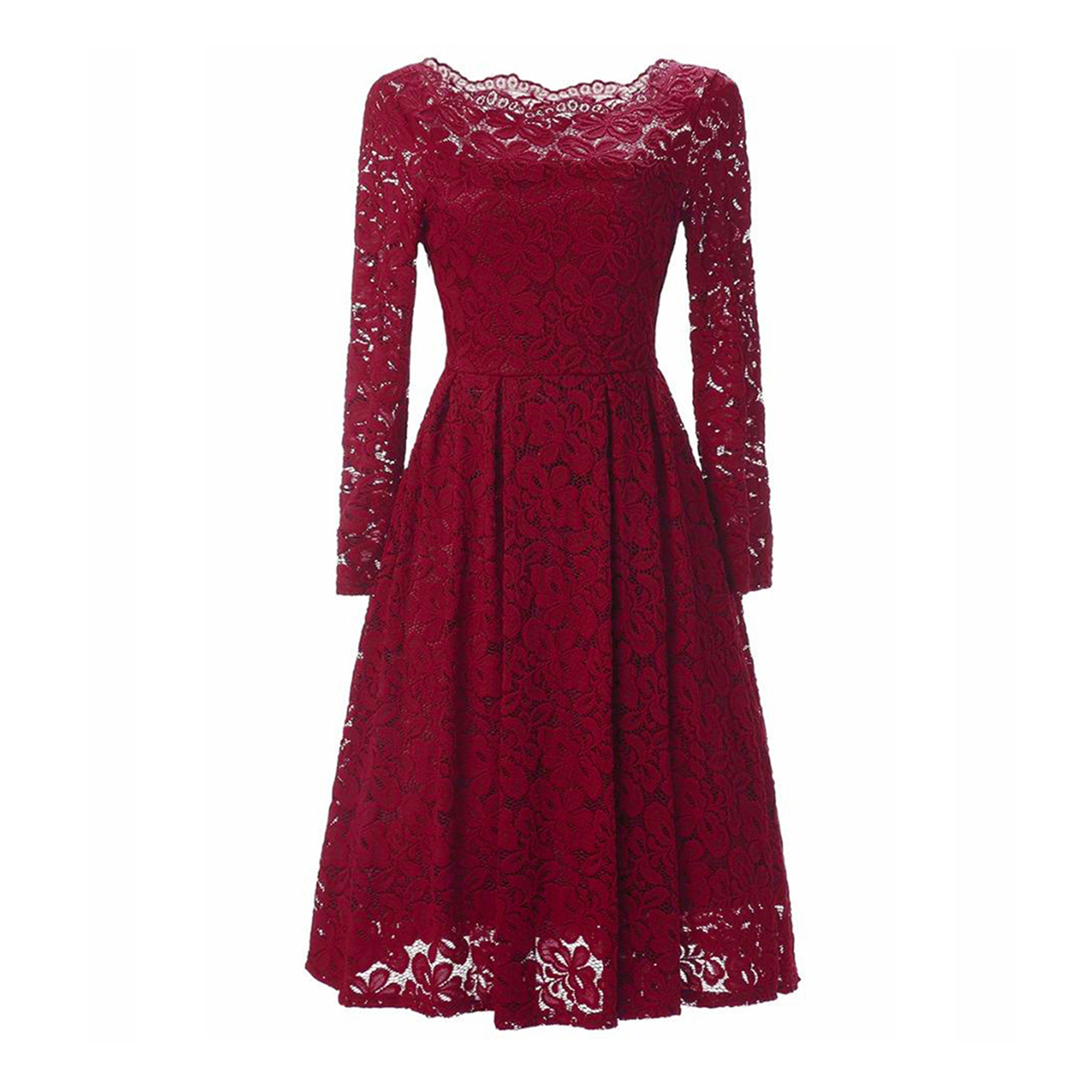 Lace Long Sleeve Dress Elegant Design Sexy Fit Spring Summer Fashion Perfect for Parties and Special Occasions