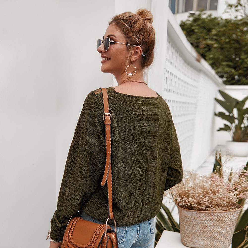 Knitted Sweater V Neck Stylish Design Comfortable Fabric Casual Wear Fall Winter Season Wholesale Available