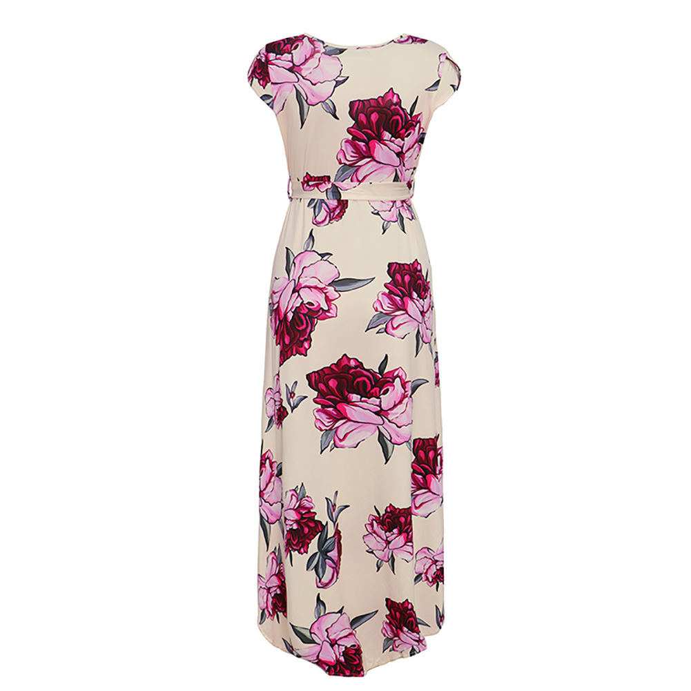 Summer Womens Dress Short Sleeve V Neck Floral Print Casual or Beachwear Wholesale Available
