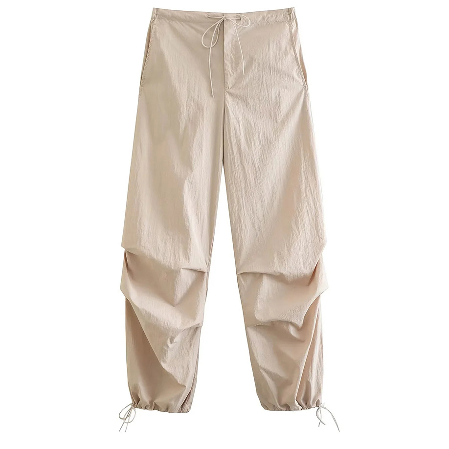 Womens High Waisted Cargo Pants Lightweight Drawstring Casual Spring Summer Wholesale Available