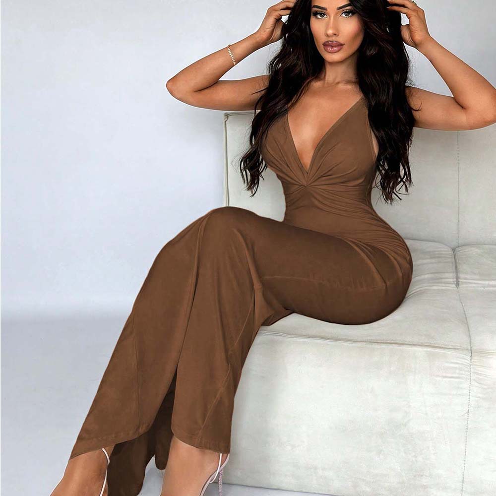 V Neck Sleeveless Maxi Dress High Waist Bodycon Fit Summer Style Perfect for Parties and Casual Outings Wholesale