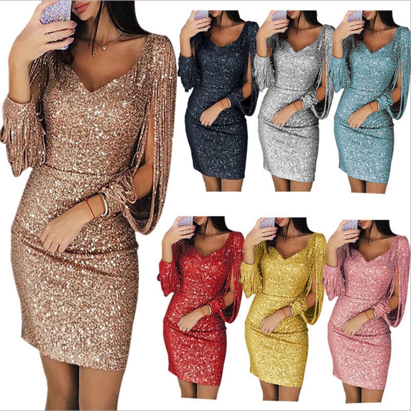 Sexy Fringe Bodycon Dress Elegant Design Party Ready Nightclub Wear Wholesale Available custom packaging