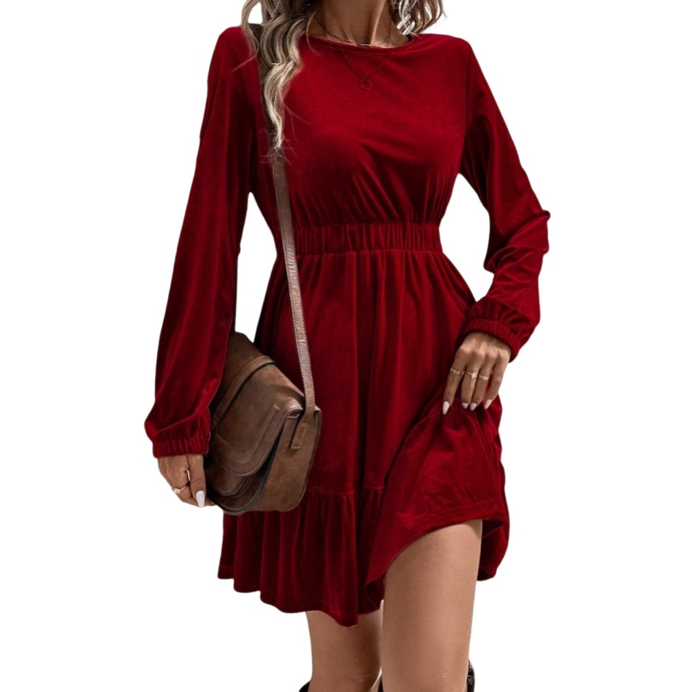 Women's Long-Sleeve Maxi Midi Dress