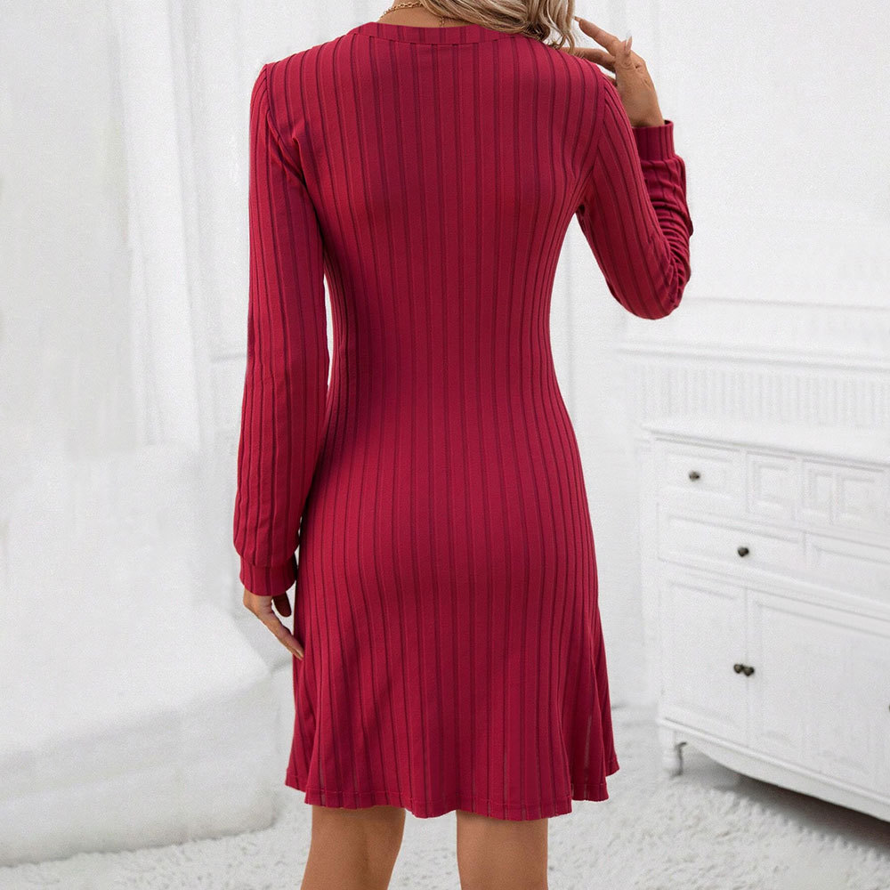 Women's Slim Fit High Waist Office Dress