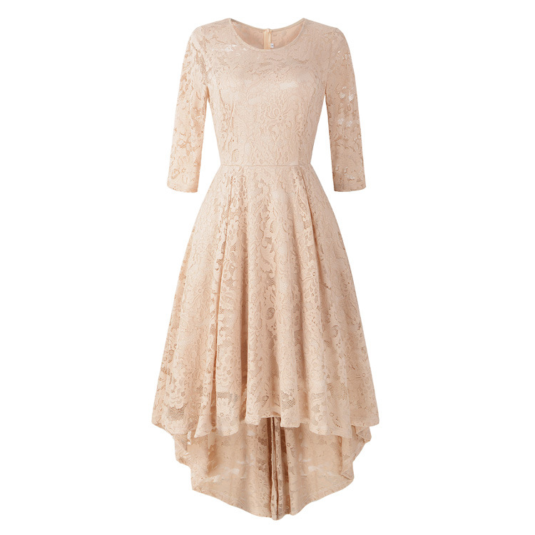 Women's Lace Crew Neck Dresses