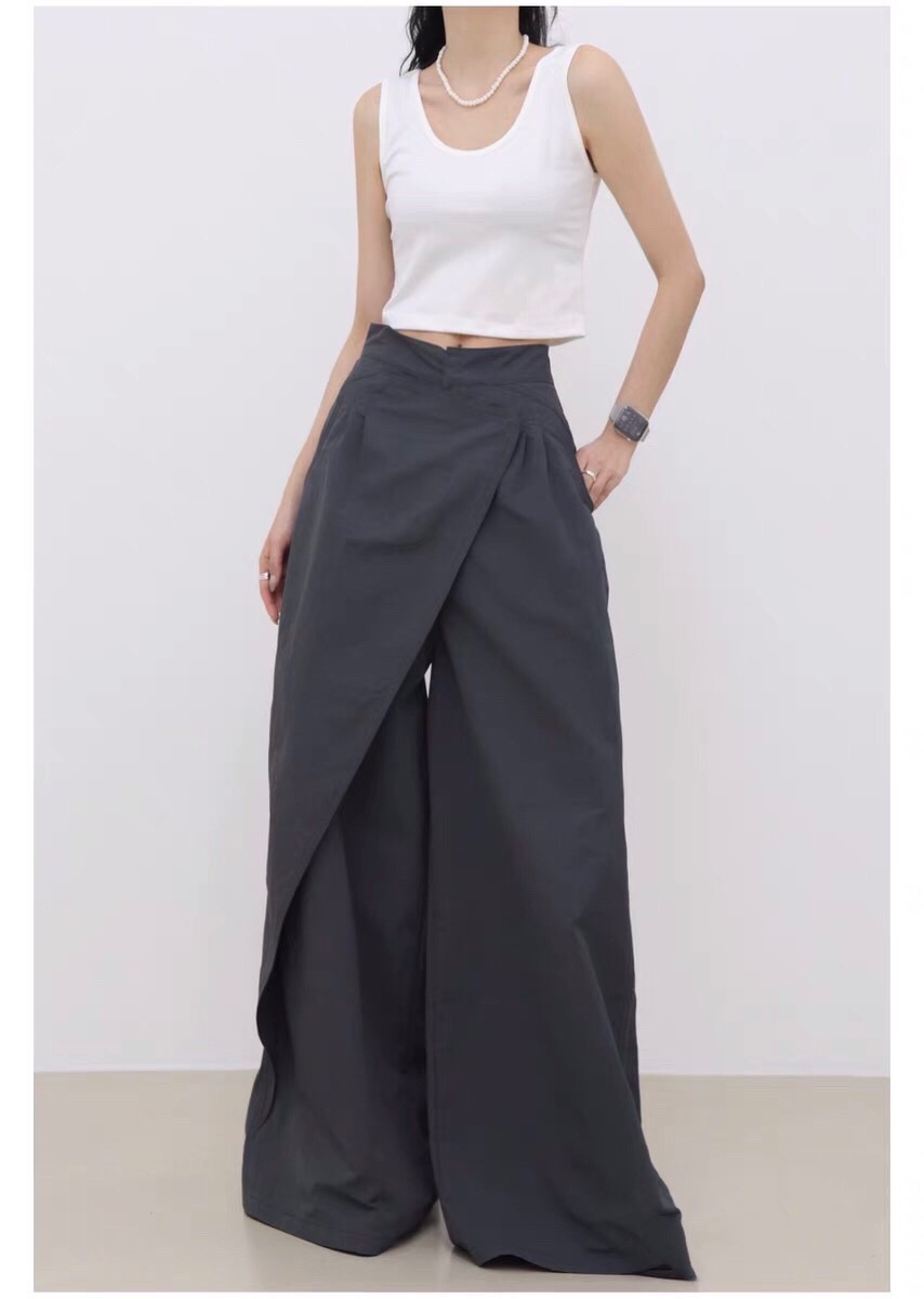 Designer Wide Leg Pants Unique Style High Quality Fabric Comfortable Fit Casual Wear or Fashion Events OEM Available