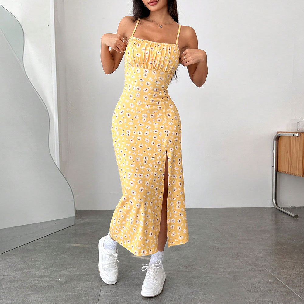 Floral Midi Dress Fresh and Sweet Style Spring Summer Fashion Wholesale Available private label