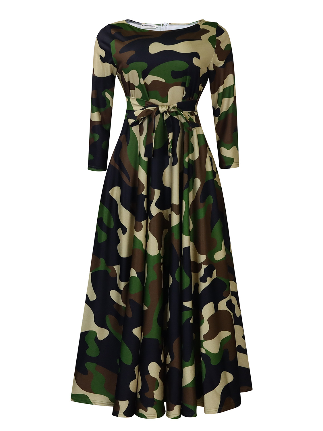 Cross Border Women's Fashion — Stylish, Elegant, Printed, Plus Size, Midi Dress — Spring Collection — Wholesale Supply