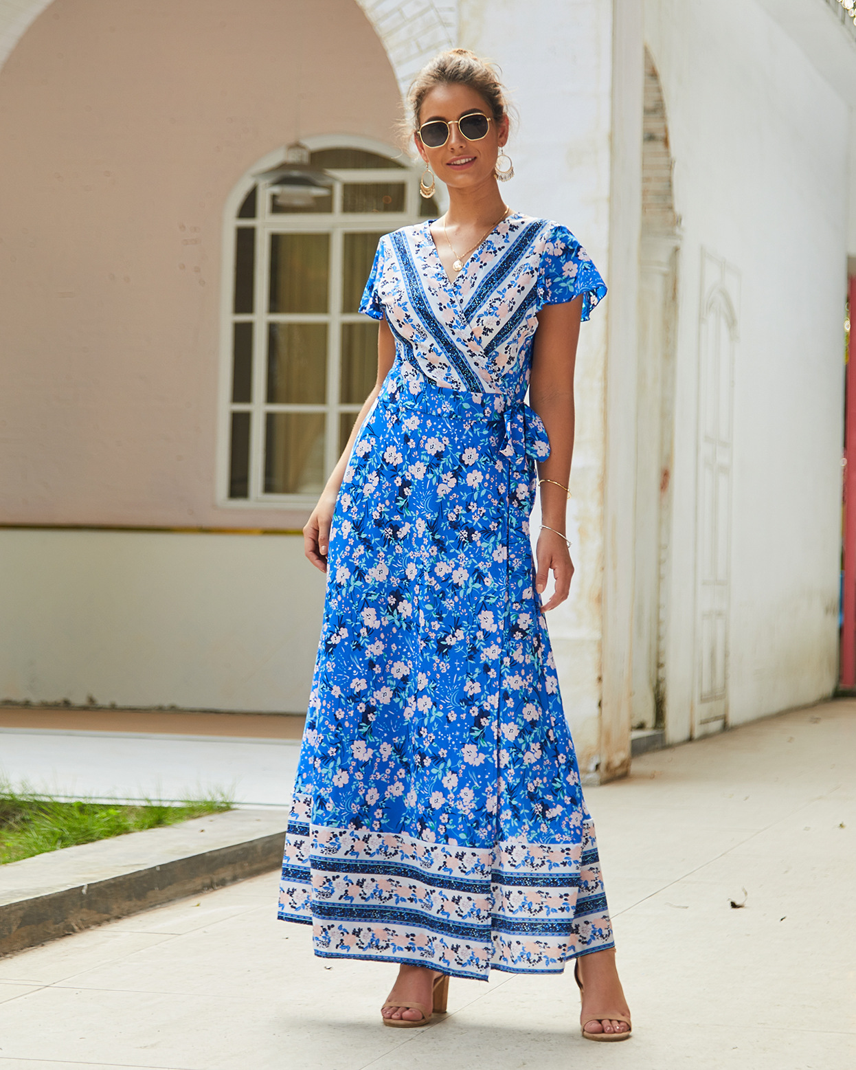 Summer Floral Maxi Dress for Women Casual Sexy Comfortable Perfect for Vacation Ready to Ship