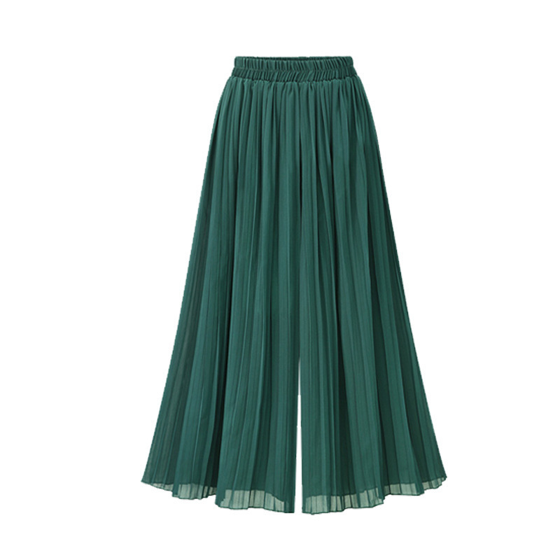 Wide Leg Chiffon Pants Loose Fit Comfortable Elastic Waist Summer Casual Wear for Women Wholesale Available