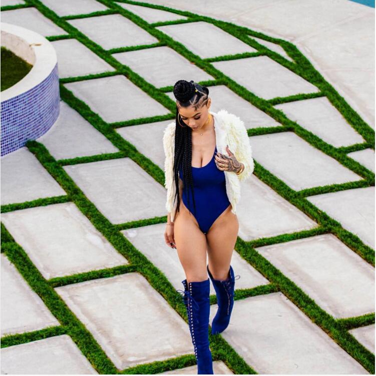 Sleeveless Deep V Bodysuit Jumpsuit Cotton Blend Bodycon Fit Spring Summer Style Wholesale Availability