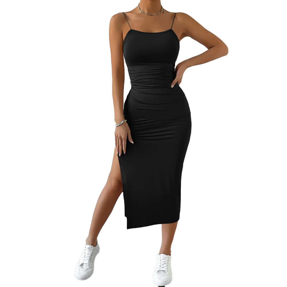 Spring New Sexy Backless Split Bodycon Dress for Women