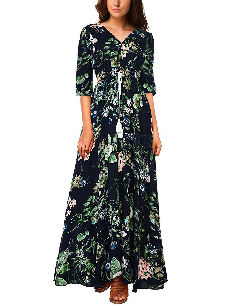 Women's Vintage Relaxed Vacation Dresses