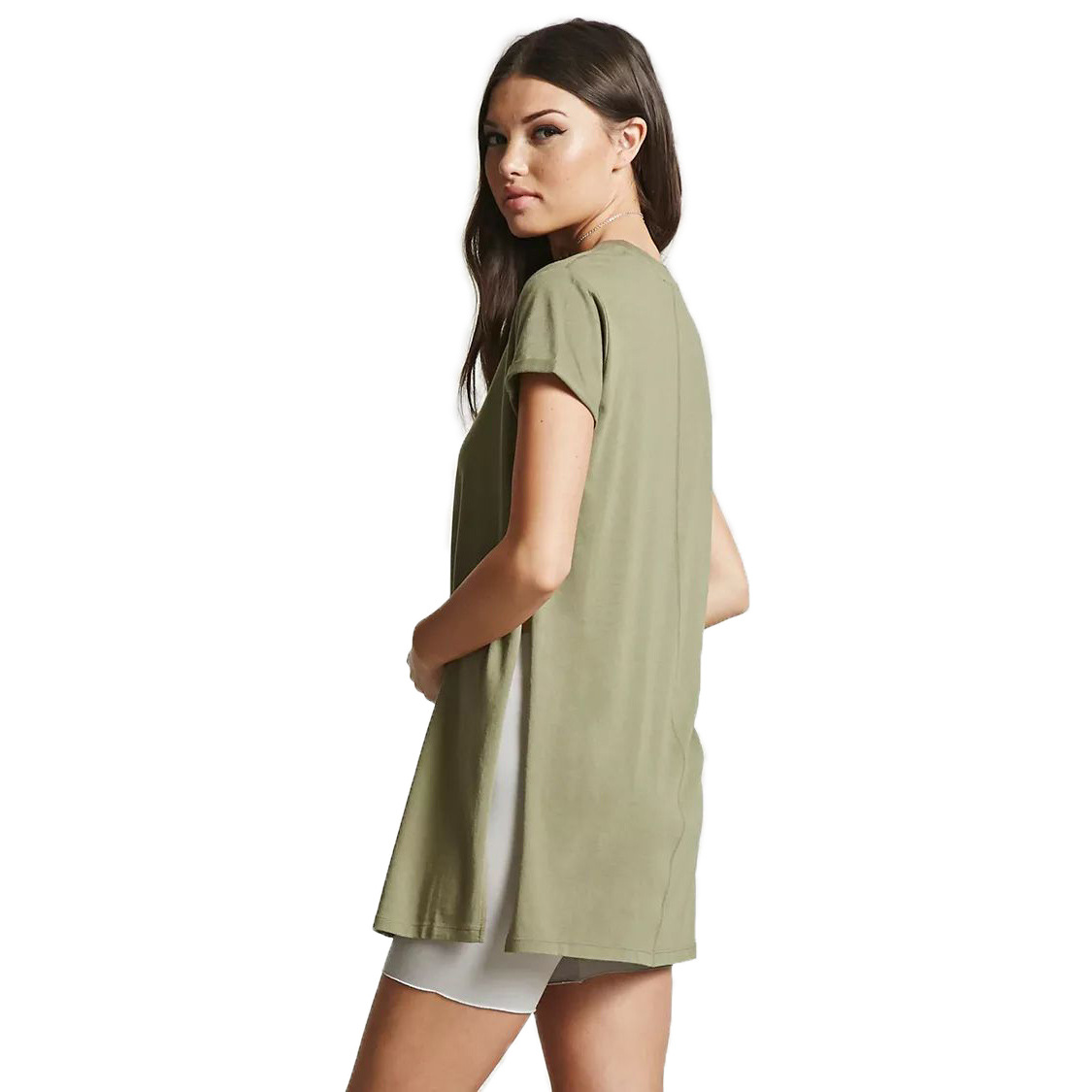 Womens Summer T Shirt Solid Color Short Sleeve Round Neck Casual Wear for Everyday Use Wholesale Available