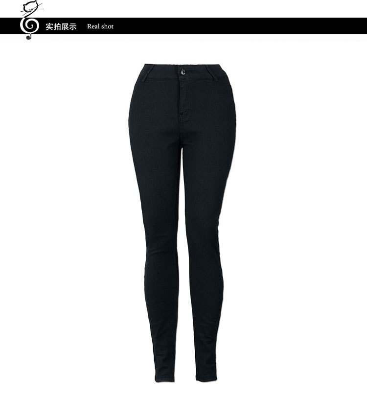 High Waisted Stretch Denim Skinny Pants Solid Color Pocket Design Versatile Style Casual Wear for Women Wholesale