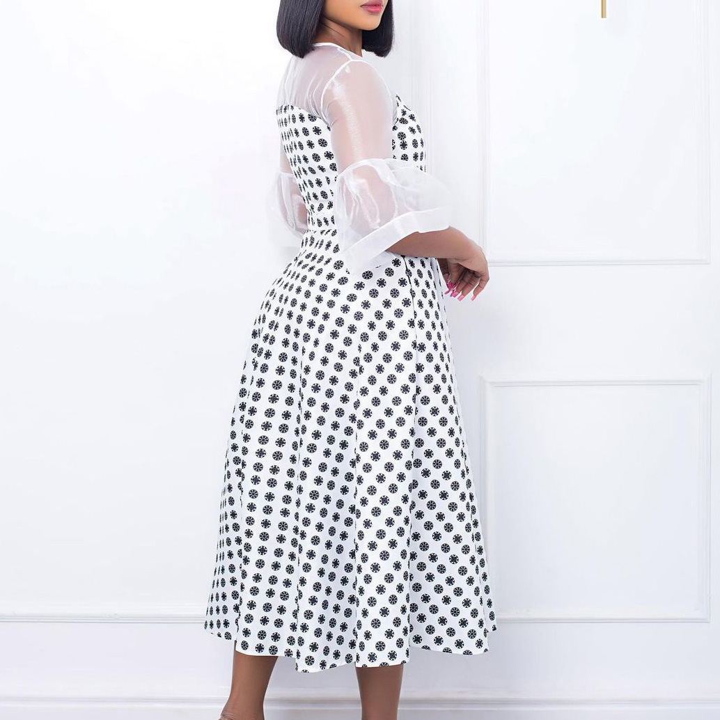 European Market Women's Dress — Fashionable, Sexy, Sheer Mesh, Elegant, Commuter Style — Wholesale Supply Available