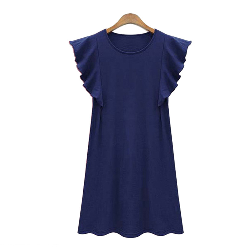 Plus Size A Line Dress Ruffle Sleeve Casual Flattering Fit Summer Wear for Curvy Women Wholesale Available
