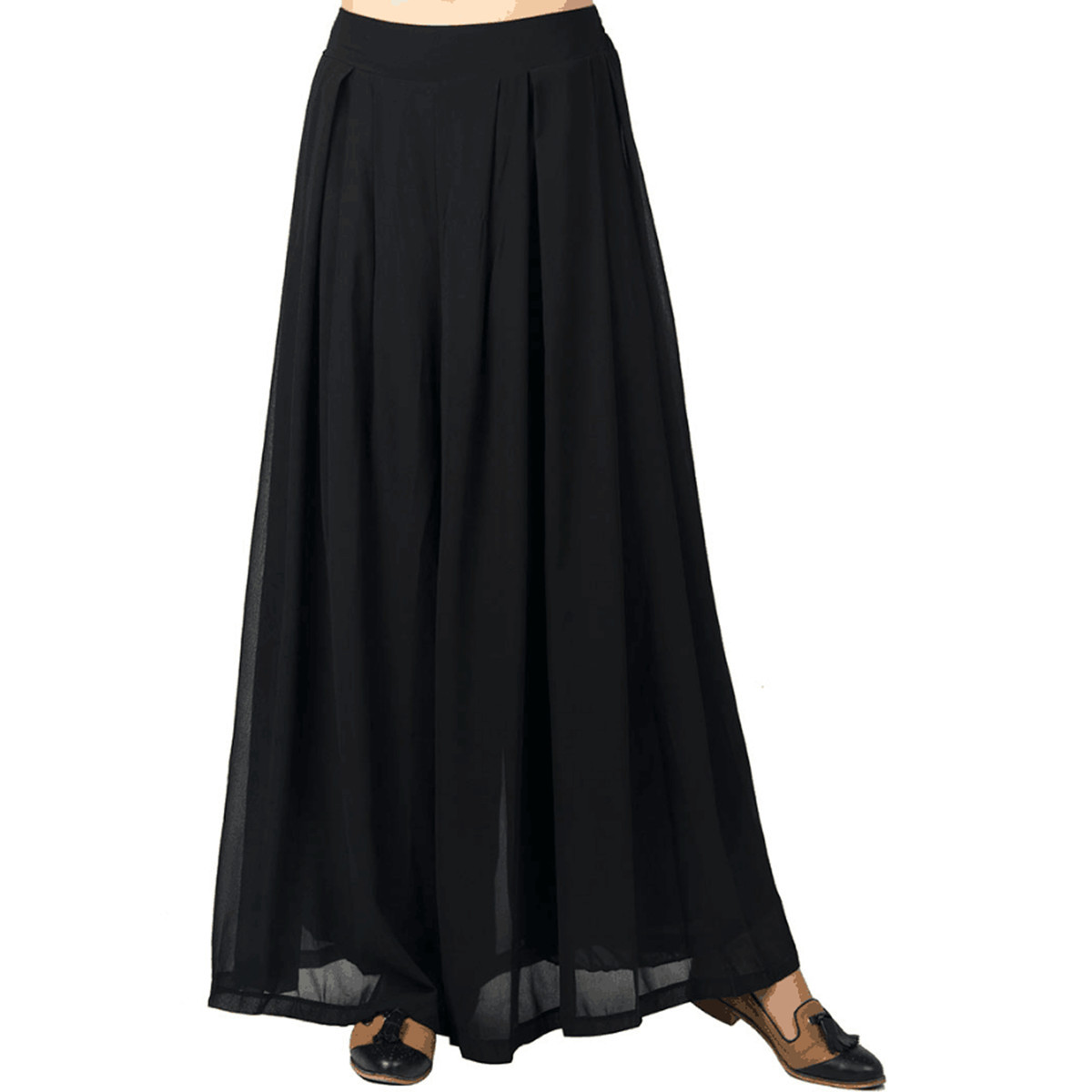 High Waisted Chiffon Wide Leg Pants Casual Lightweight Breathable Perfect for Summer Outings Wholesale Available