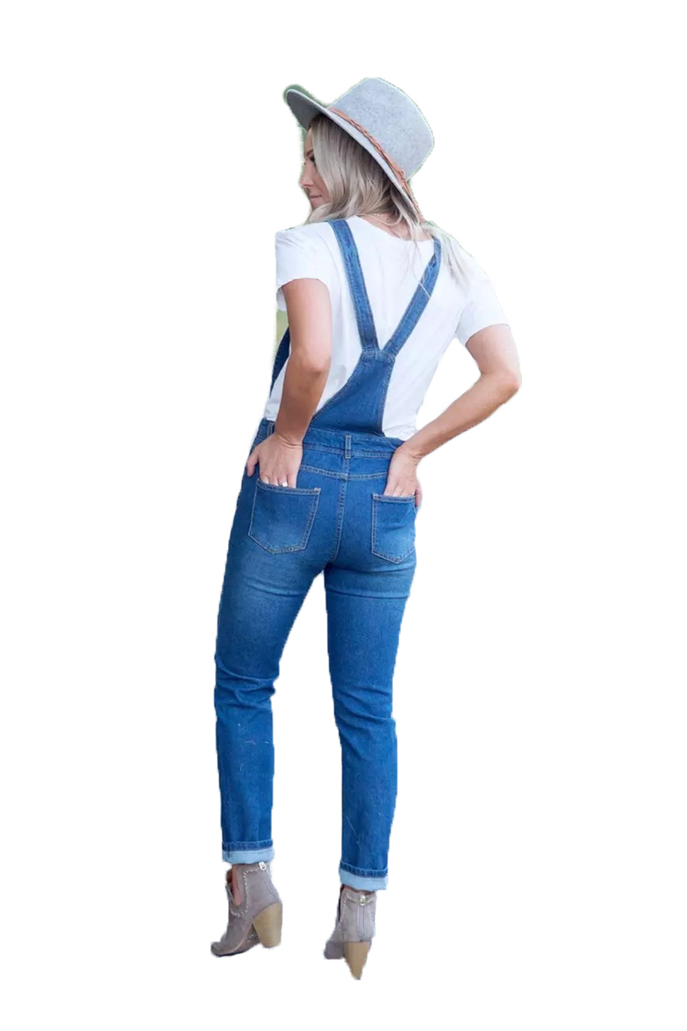 Womens Denim Overalls Five Button Closure Casual Fit Durable Fabric Perfect for Everyday Wear Wholesale Available